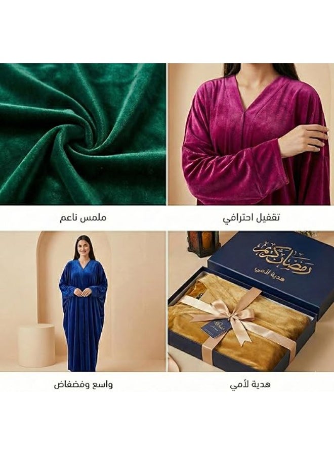 Abaya Isdal - Premium Velvet Material, One Size Roomy and Comfortable - Perfect for Tarawih Prayer, Guest Reception, Ramadan and Mother's Day Gifts - Available in Multiple Colors. - Image 3